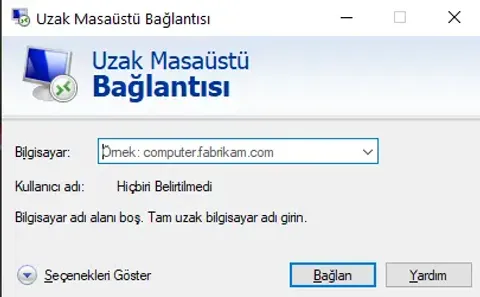 Windows Sanal Sunucuya Nasıl Girilir ?